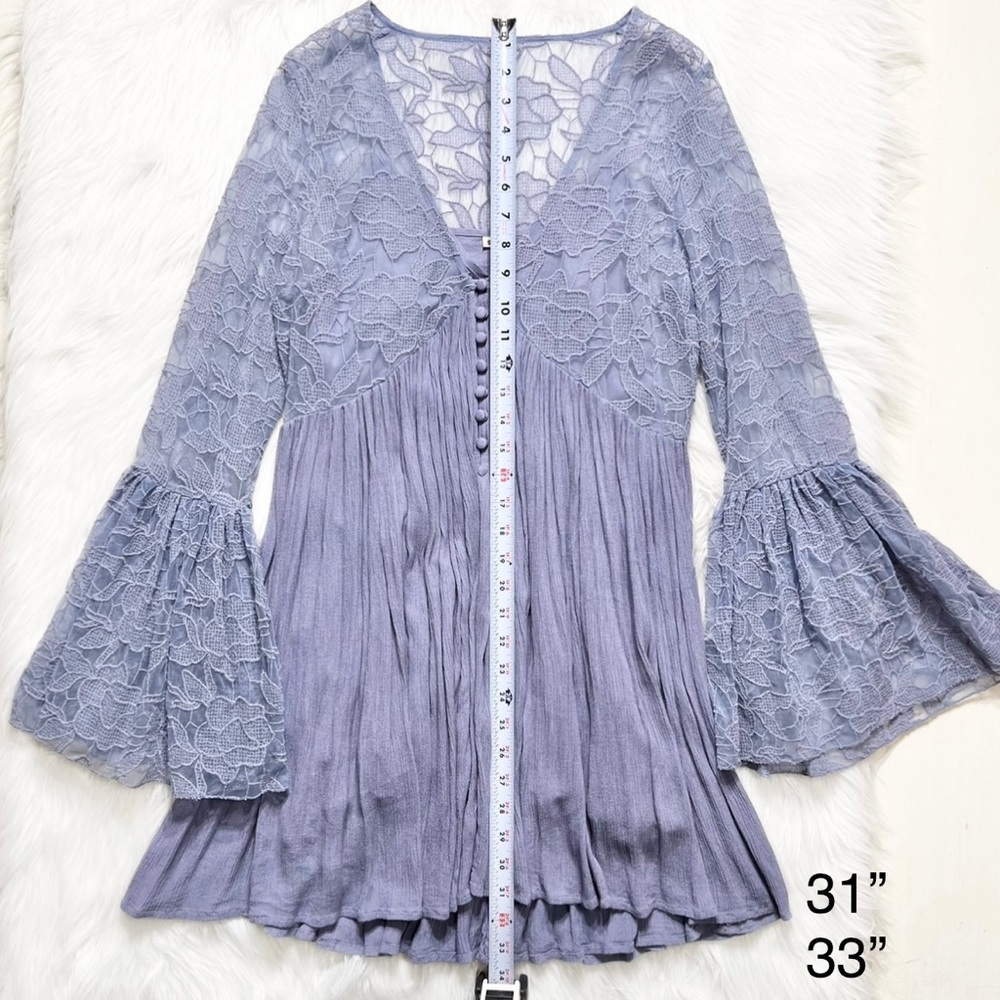 SOLD-Free People Embroidered Lace Crinkle Tunic Dress - Picture 13 of 13